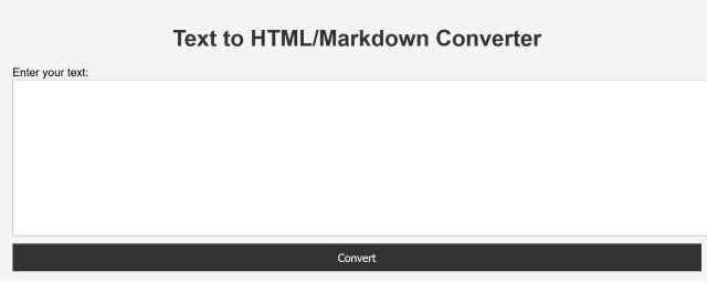 Text Markdown Conversion